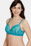 Zivame Beautiful Basics Padded Wired 3/4Th Coverage Lace Bra - Exotic Plume — thumbnail 3